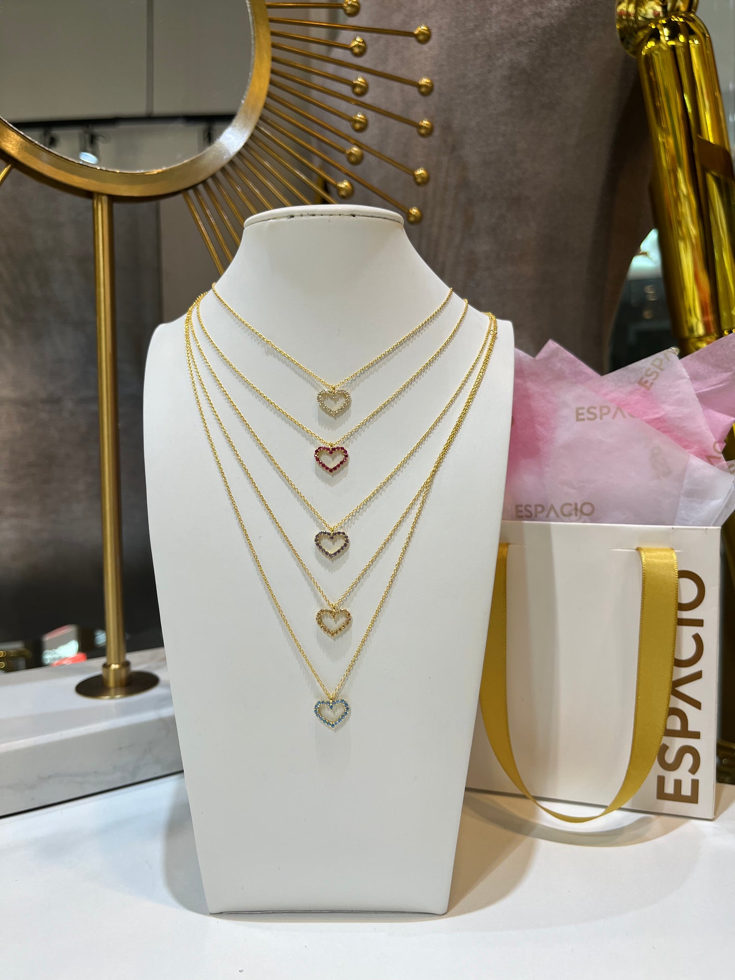 Corazón en Plata con baño de Oro