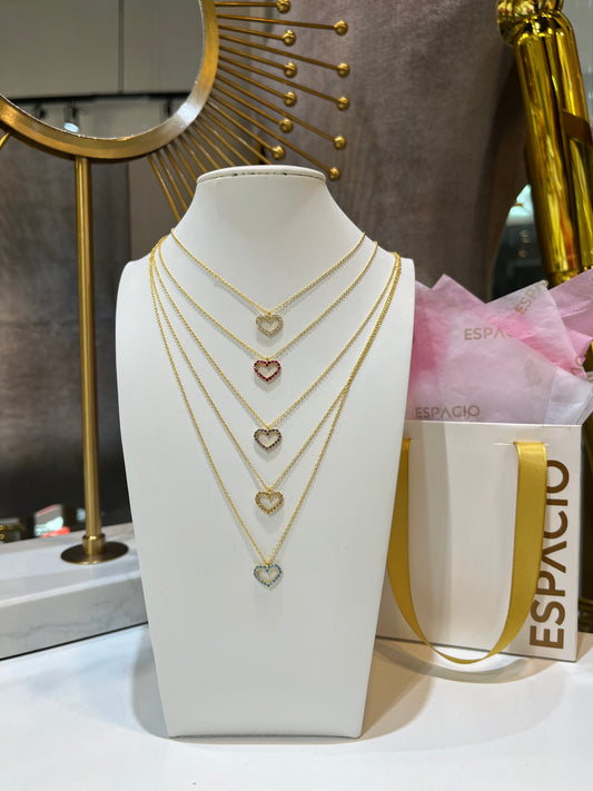 Corazón en Plata con baño de Oro